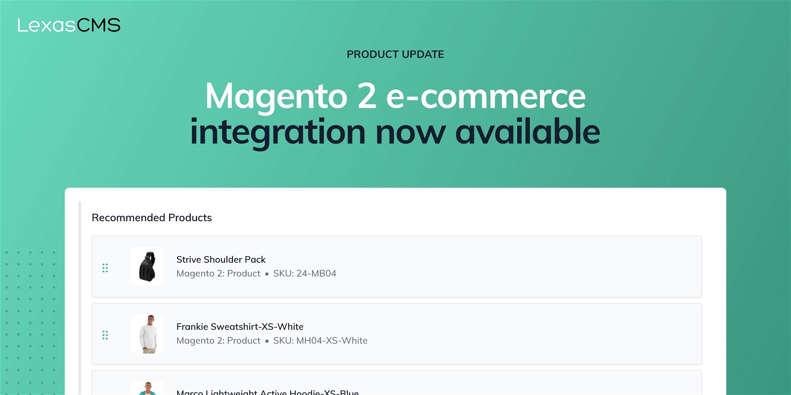 Cover for Magento 2 e-commerce integration now available