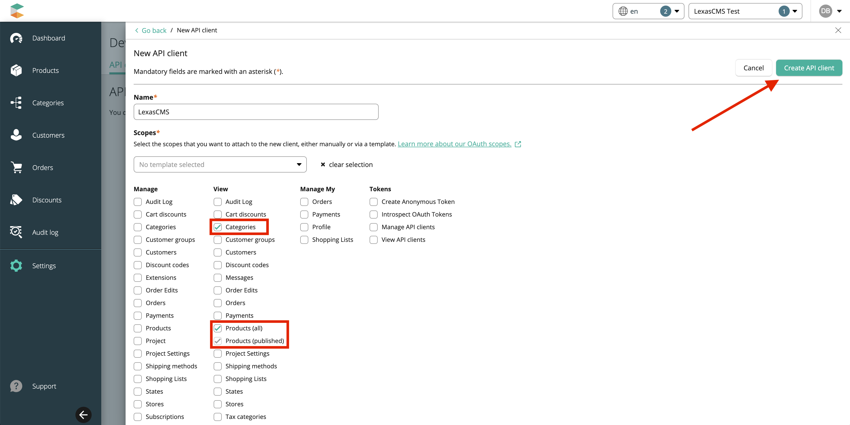 Commercetools Integration - Documentation | LexasCMS