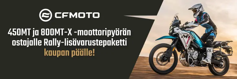 CFMoto moottoripyörä lisävarustepaketti kaupan päälle, CFMoto 450MT ja CFmoto 800 MT-X