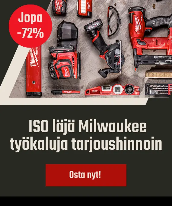 milwaukee työkalut alennuksessa
