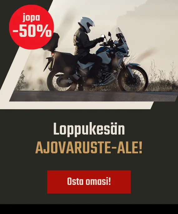 Tarvike.com moottoripyörä ajovaruste loppukesän ale