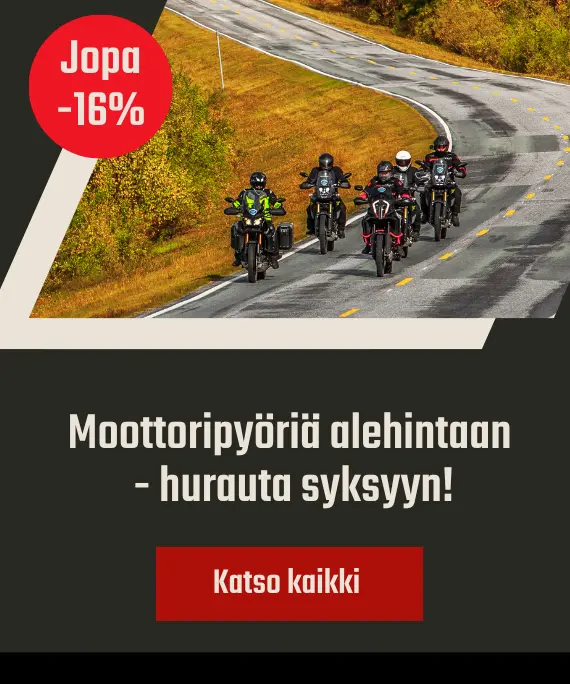 syysale tarjous moottoripyörät, yamaha, honda, ktm, cfmoto