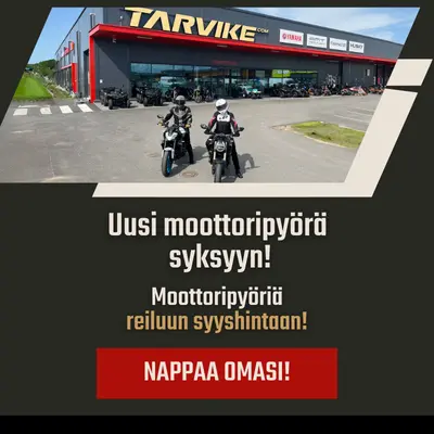 ylivuotiset moottoripyörät alehintaan sekä kauden 2026 uutuus moottoripyörät Tarvike.com syksy alennukset