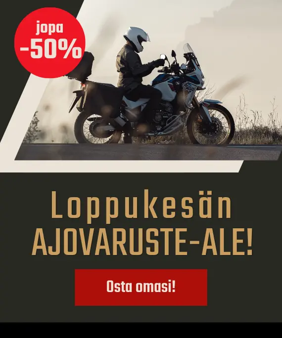Tarvike.com moottoripyörä ajovaruste loppukesän ale