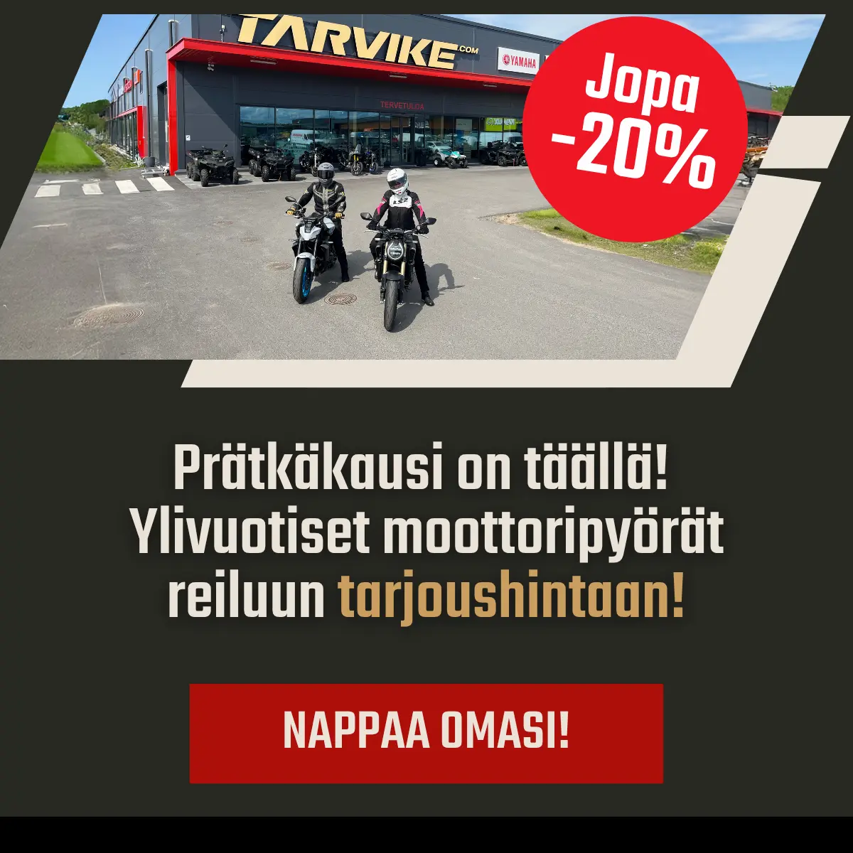 moottoripyöräalennus, moottoripyörä tarjous, halpa moottoripyörä