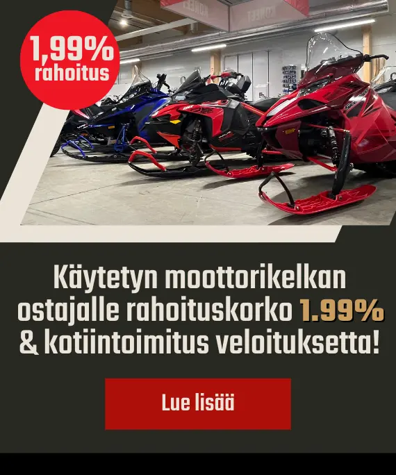 käytetty moottorikelkka vaihtokelkka tarjous rahoitustarjous ilmainen kotiintoimitus